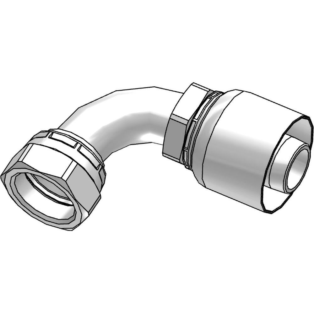 Parker 13943-20-20 Hydraulic Hose Short Drop Female JIC Swivel 90 &deg Elbow 1.25" ID, 20 mm, 1-5/8-12