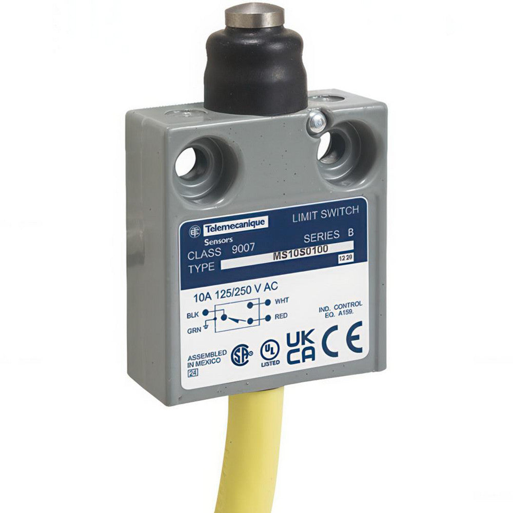Square D 9007MS10S0300 General Purpose Limit Switch SPDT, NC, Booted Plunger, Top