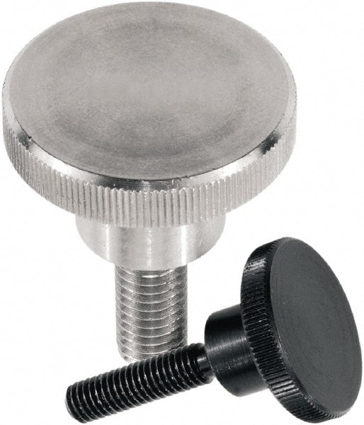 KIPP K0140.06X10 1.0718 Steel Thumb Screw M6, Knurled Head