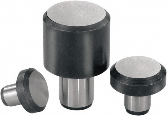 KIPP K0292.061 0.5118" OAL, 0.1772" Head Height, 0.3937" OD, Tool Steel, Ground, Press Fit Rest Button