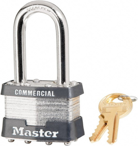 Master Lock 81KALF-12R11 Padlock Steel, Keyed Alike, 3-1/4" High, 1-3/4" Wide