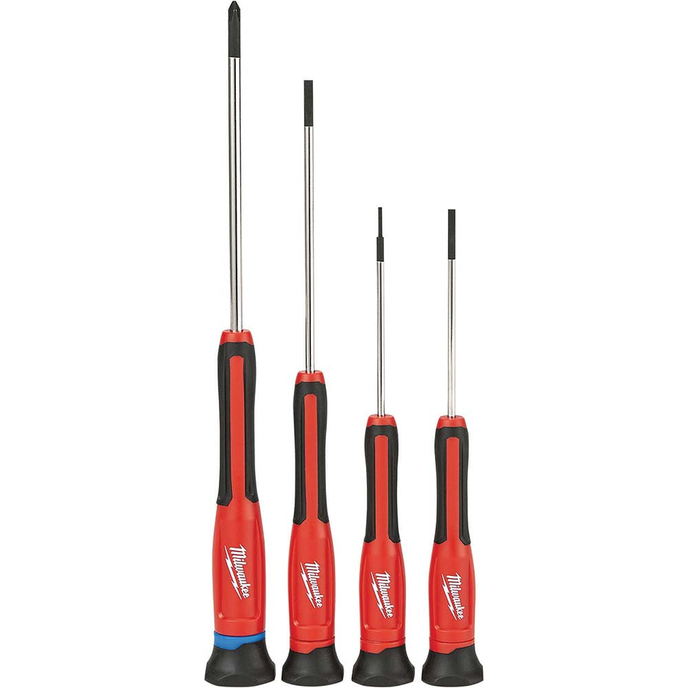 Milwaukee Tool 48-22-2604 Screwdriver Set 4 Pc, Phillips & Slotted