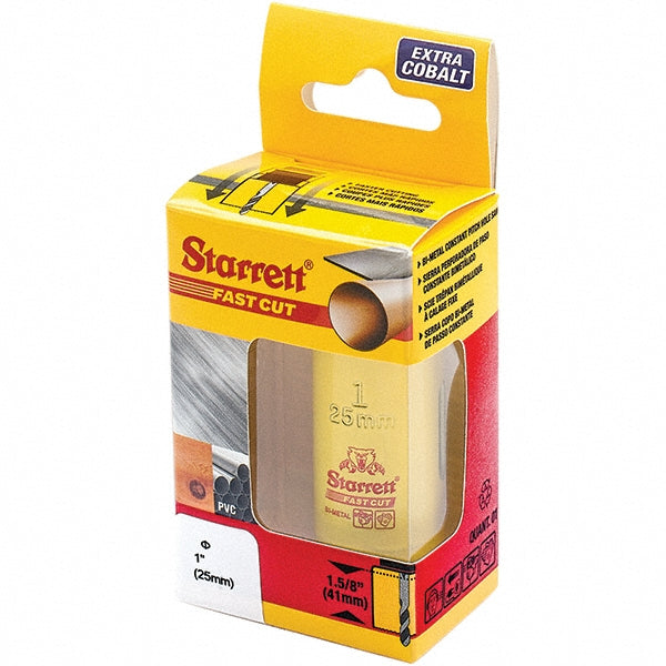 Starrett 00486 Hole Saw 1" Saw Dia, 1-5/8" Cut Depth