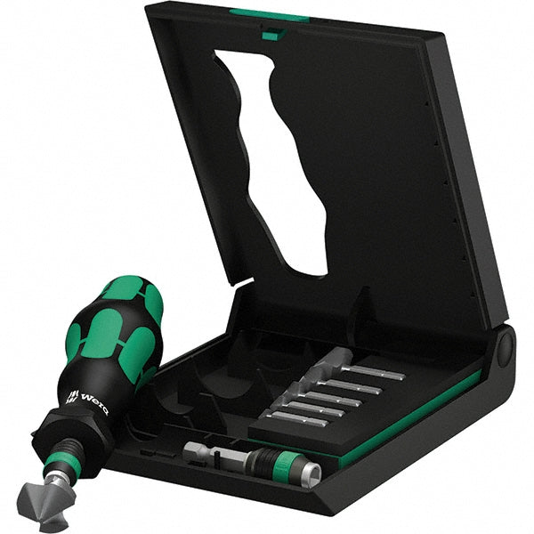 Wera 05104650001 Countersink Set 8 Pc, 1/4 to 13/16" Head Dia, 3 Flute