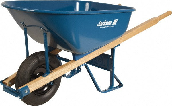 Jackson Professional Tools M6FFBB 6 Cu Ft Capacity Wheelbarrow with 15" Flat Free  Wheel