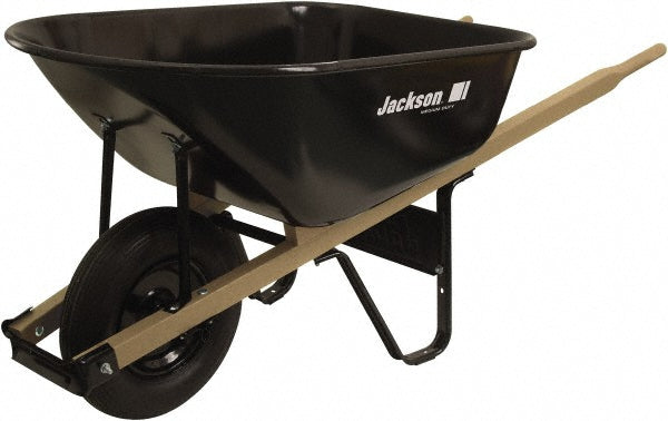 Ames True Temper J6 6 Cu Ft Capacity Wheelbarrow with 16" Pneumatic Wheel