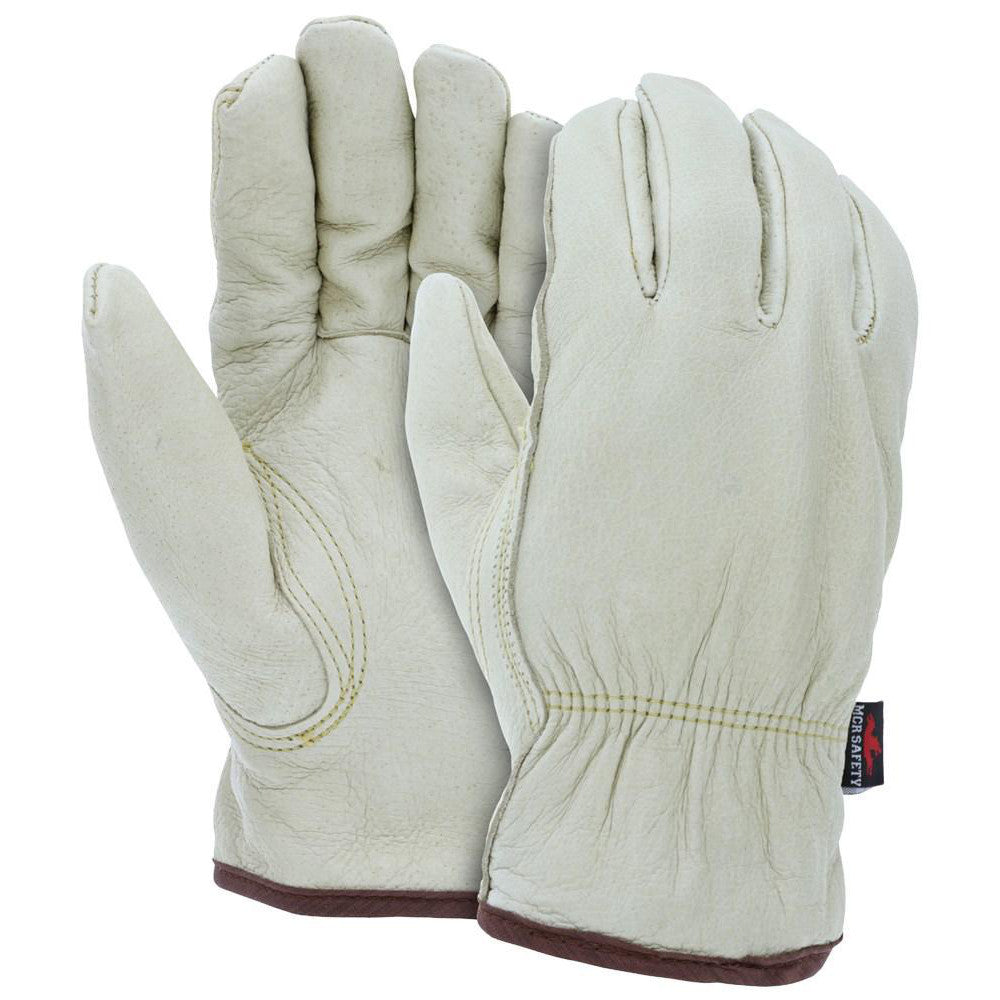 MCR Safety 3450M Work Gloves Memphis® 3450, Size Medium, Pigskin Leather Lined, Pigskin Leather, General Purpose