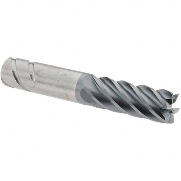 Kennametal 5351824 Corner Radius End Mill 1/2" Dia, 1-1/4" LOC, 0.03" Radius, 6 Flutes, Solid Carbide