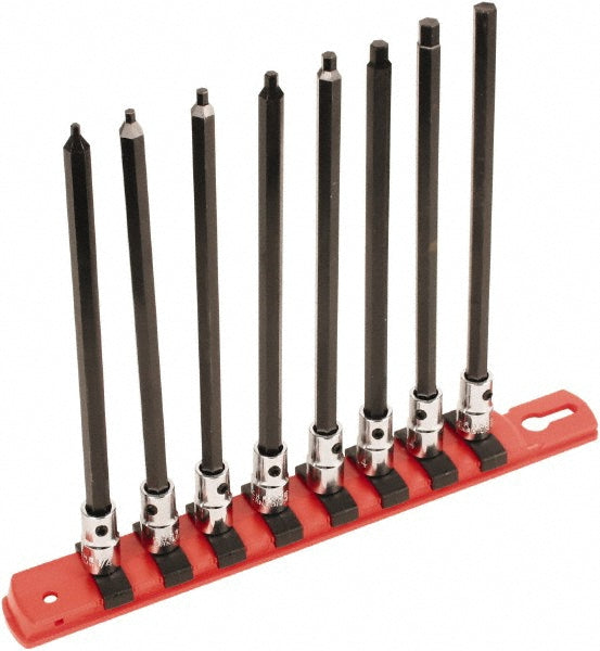 Wiha 77191 8 Piece 1/4" Drive Inch Hex Bit Socket Set