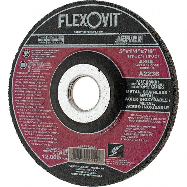 Flexovit Usa Inc A2236 Depressed Center Wheel