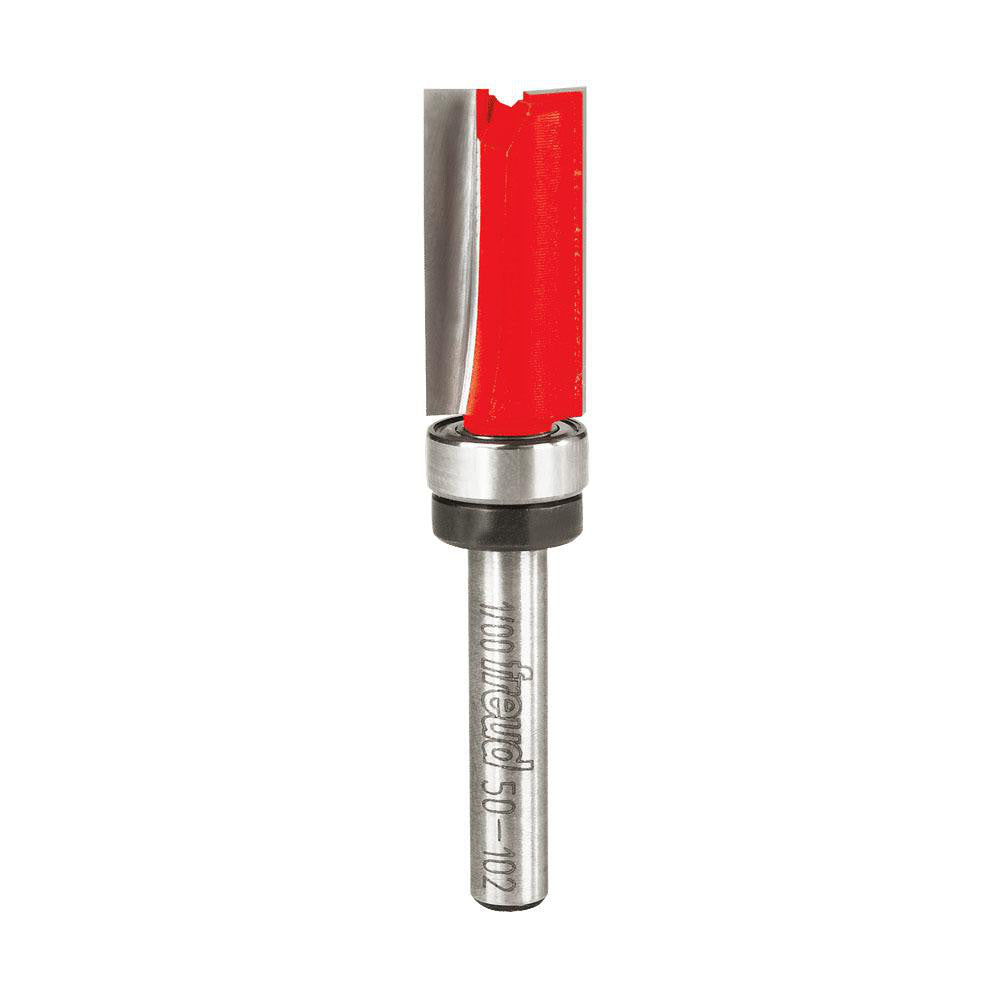 Freud 50-102 1/2" Dia, 1" LOC, 10 Flute Carbide-Tipped Edge Profile Flush Trim Router Bit