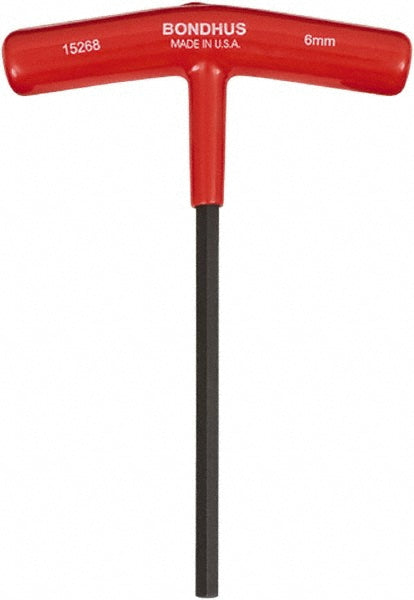 Bondhus 15268 Hex Key 6.00 mm Hex, Hex End, T-Handle Cushion Grip