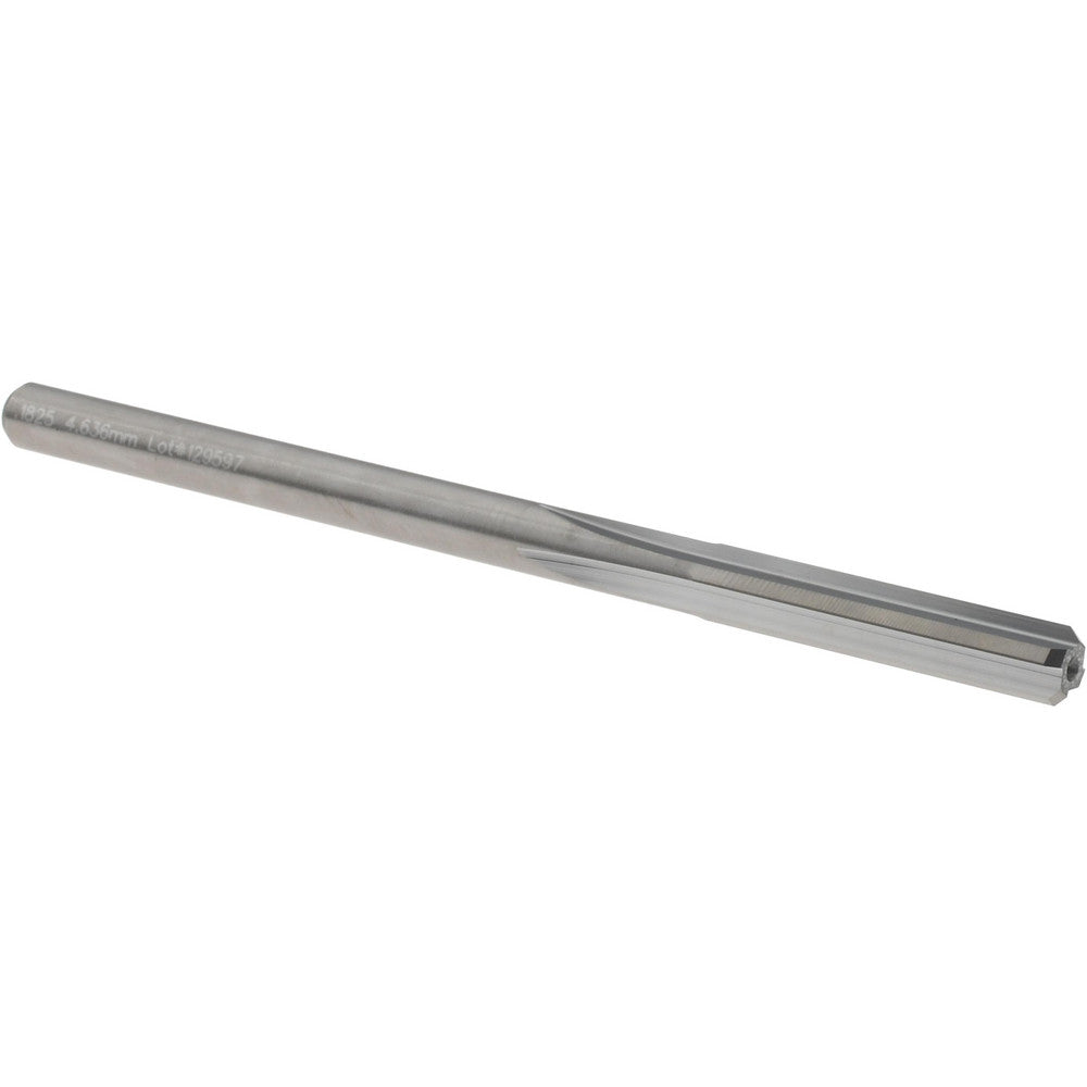 M.A. Ford 27218250 Chucking Reamer 0.1825" Dia, 2-3/4" OAL, 7/8" Flute Length, Straight Flute, Straight-Cylindrical Shank, Solid Carbide