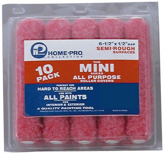 Premier Paint Roller 65072 1/2" Nap, Mini Paint Roller