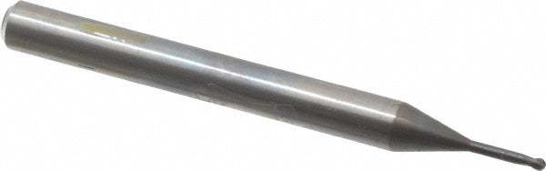 OSG 3111060 Ball End Mill 1.00 mm Dia, 0.80 mm LOC, 2 Flute, Solid Carbide