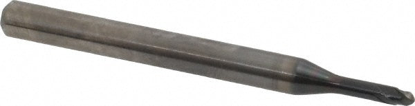 OSG 3112080 Ball End Mill 2.00 mm Dia, 1.60 mm LOC, 2 Flute, Solid Carbide
