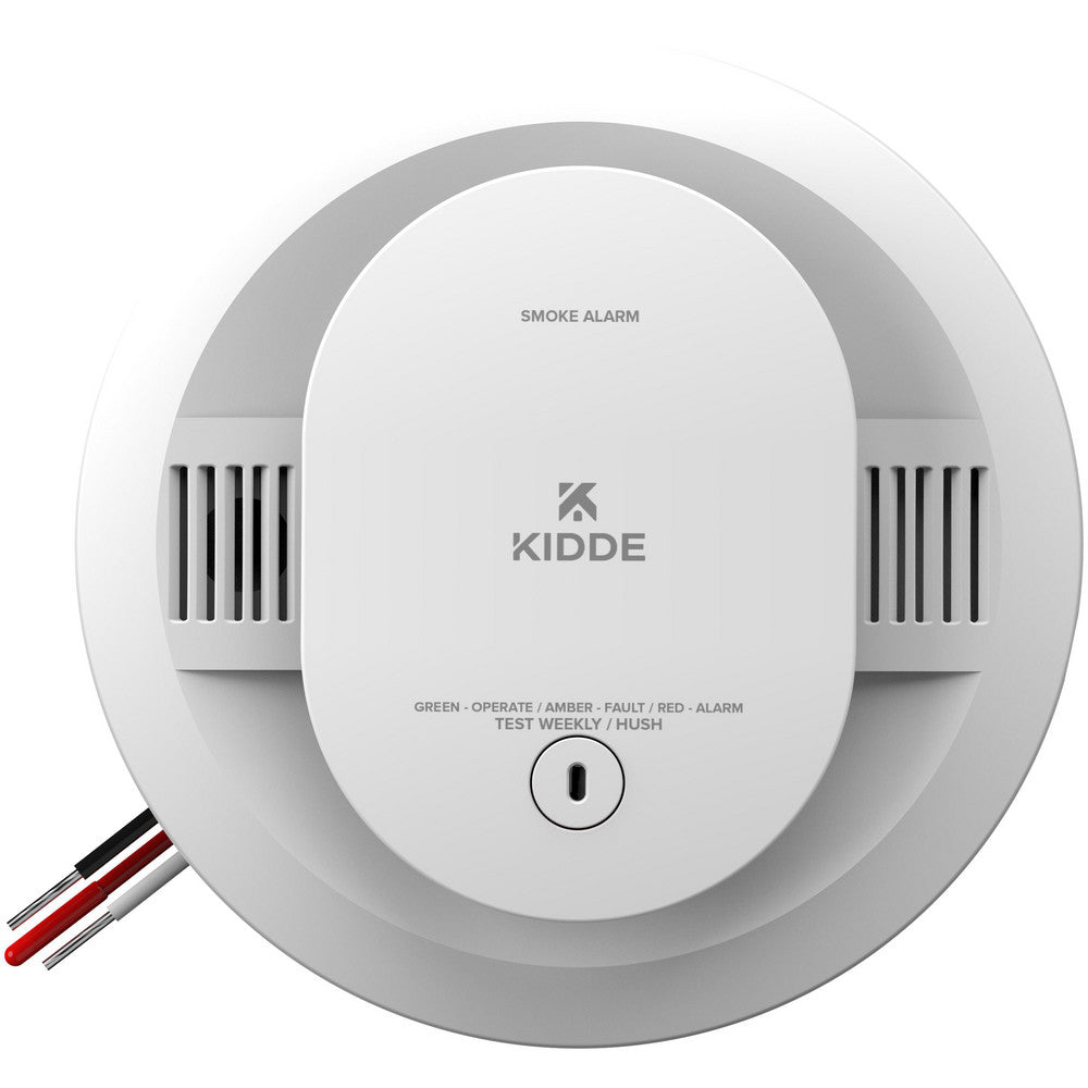 Kidde 21031482 Smoke & Carbon Monoxide Detectors Alarm Type Smoke  Sensor Type Photoelectrical  Mount Type Ceiling Wall  Interconnectable Interconnectable  Power Source Wire-In with Battery Backup  Battery Chemistry Alkaline