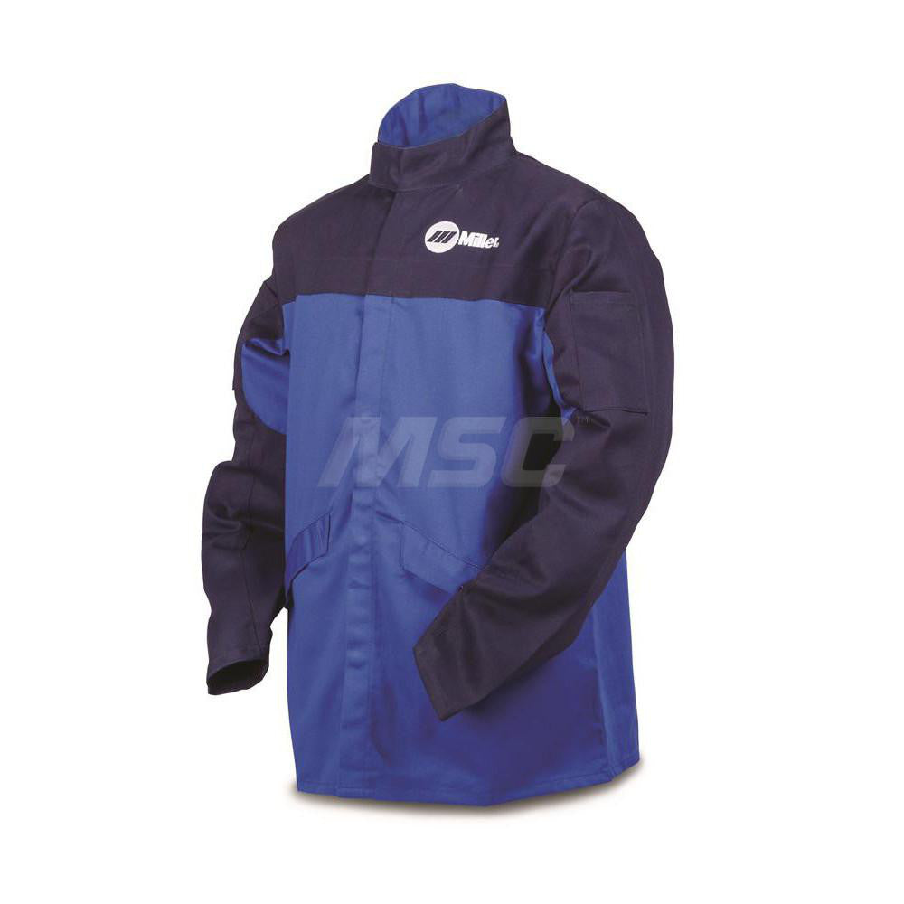Miller Electric 258097 Flame Resistant/Retardant & Welding Jacket Size Medium, Cotton, Snaps Closure