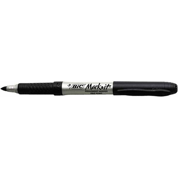 Bic BICGPM11BK Permanent Marker Black, Alcohol-Based, Fine Point