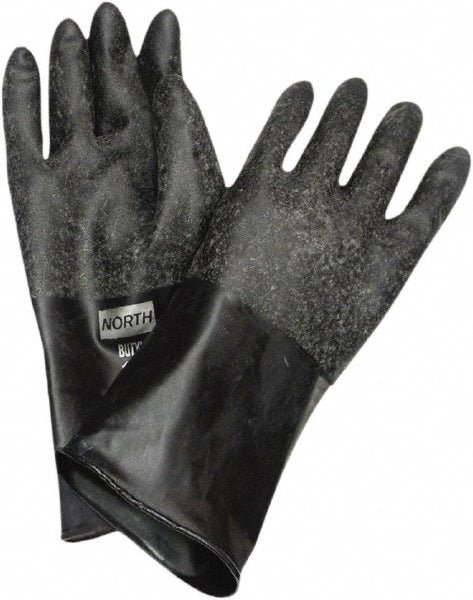 North B144RGI/L Chemical Resistant Gloves Size Large, 14.00 Thick, Butyl, Unsupported,