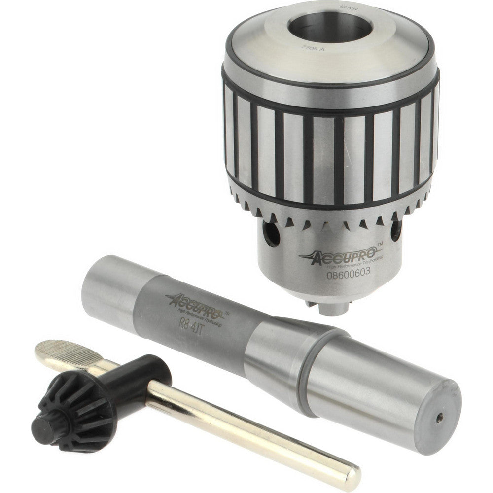 Accupro CBS1908500MSC Drill Chuck 1/8 to 3/4" Capacity, Tapered Mount, JT4