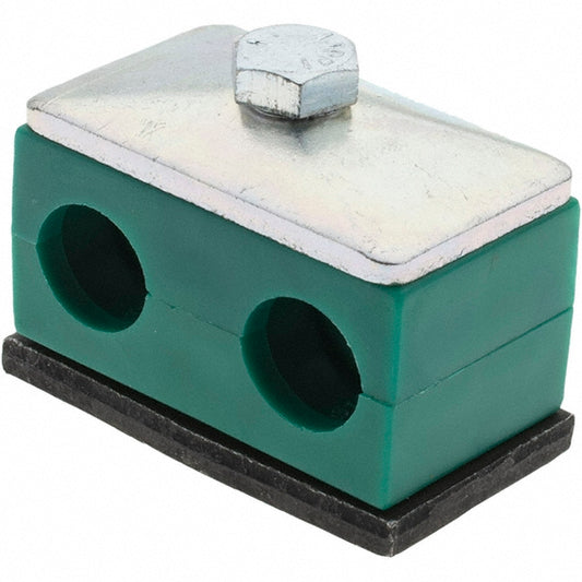 Value Collection AT2-16-A 2.09" Wide x 1.42" High x 1.18" Deep, Polypropylene Twin Vibration-Control Clamp