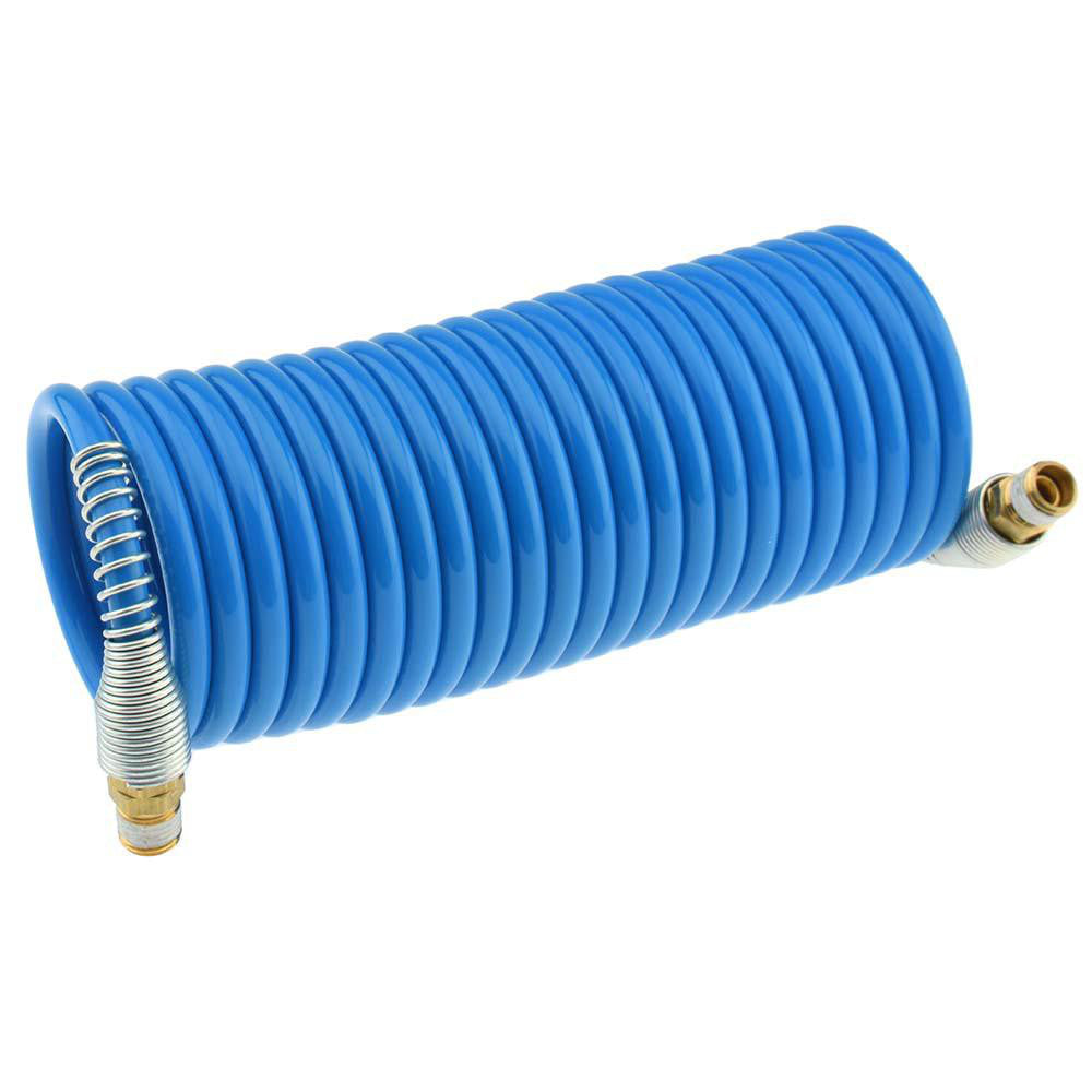 Pro-Source 5530014117PRO Coiled & Self Storing Hose 1/4" ID, 17' Long, Male Swivel x Male Swivel