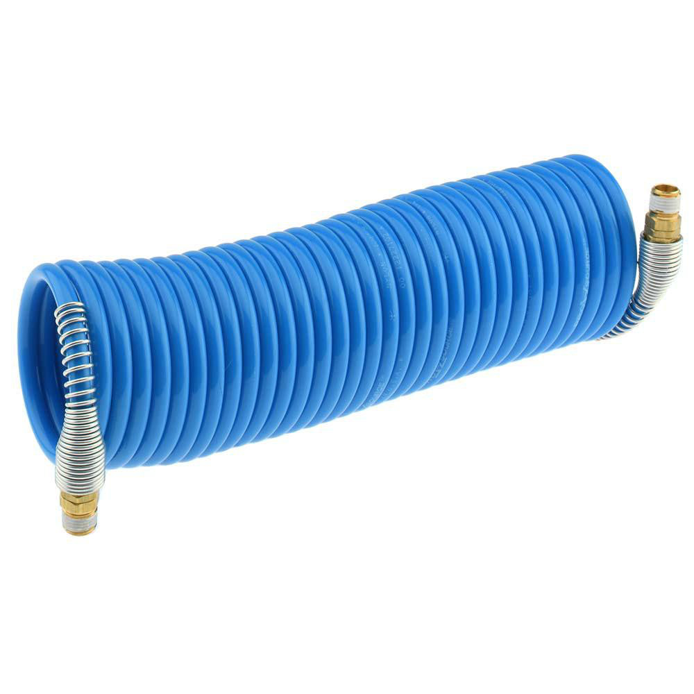 Pro-Source 5530014125PRO Coiled & Self Storing Hose 1/4" ID, 25' Long, Male Swivel x Male Swivel
