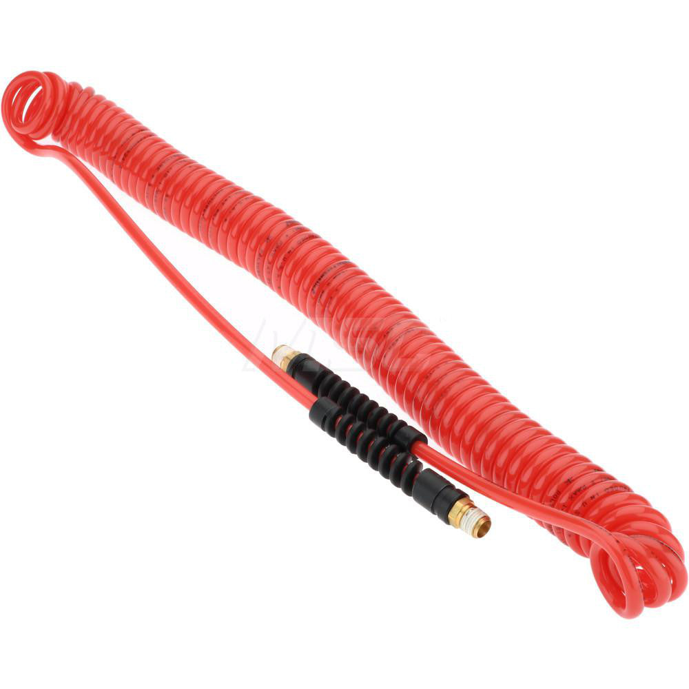 Pro-Source 5540031425PRO Coiled & Self Storing Hose 3/16" ID, 25' Long, Male Swivel x Male Swivel