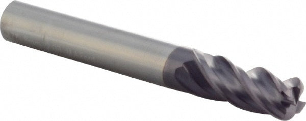 M.A. Ford 17731505A Corner Radius End Mill 8 mm Dia, 19 mm LOC, 2 mm Radius, 4 Flutes, Solid Carbide