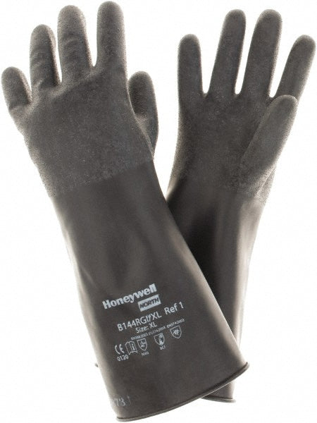 North B144RGI/XL Chemical Resistant Gloves Size X-Large, 14.00 Thick, Butyl, Unsupported,