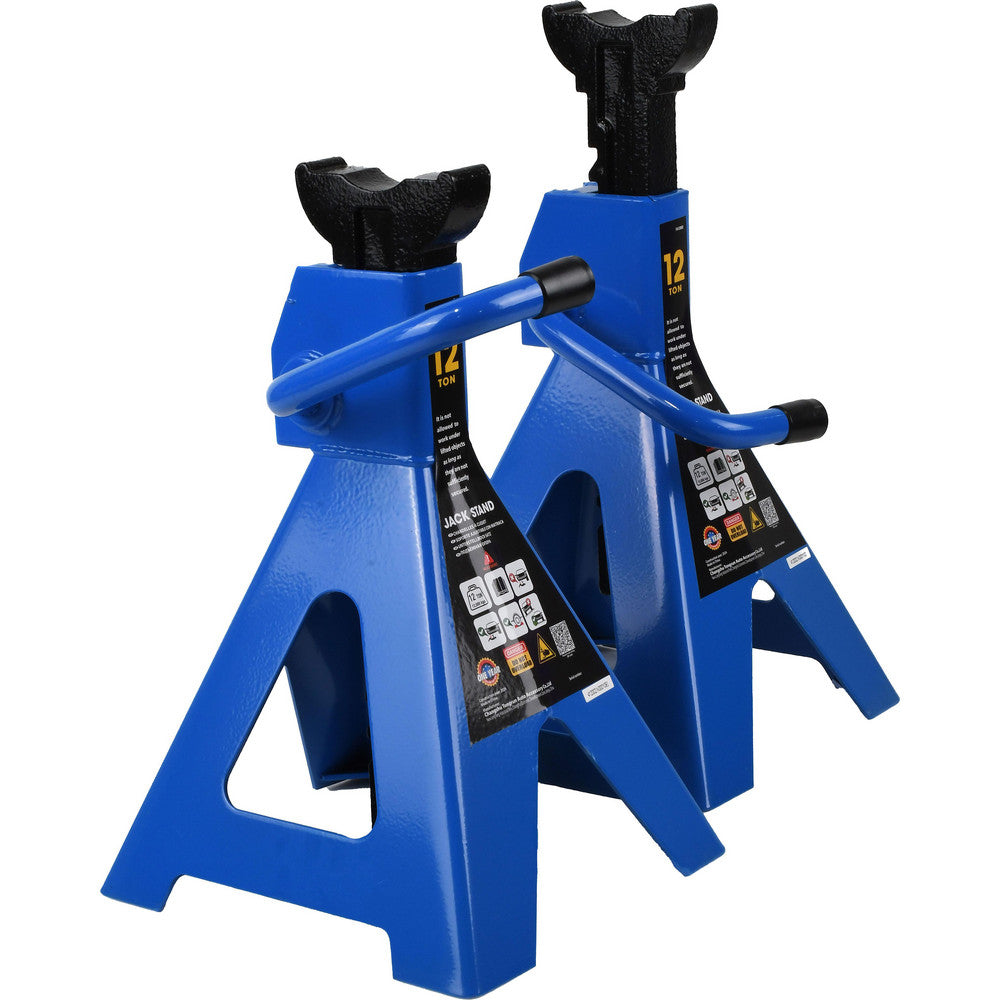 Value Collection T412002 12 Ton Load Capacity Ratcheting Jack Stand, 1 Pair
