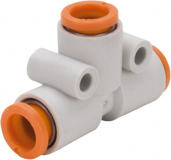 SMC Pneumatics KQ2T01-00A Push-to-Connect Push-to-Connect Fitting Tee, 1/8" OD