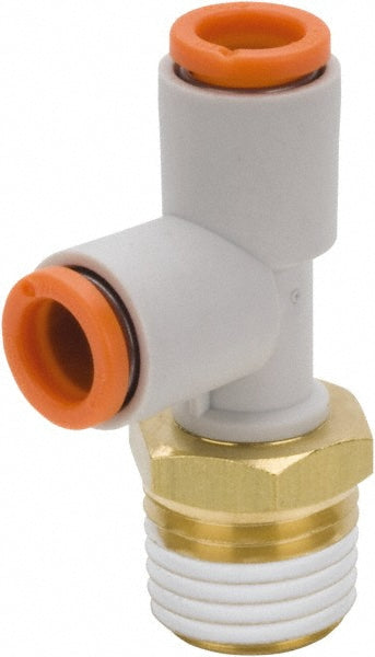 SMC Pneumatics KQ2Y03-34AS Push-to-Connect Push-to-Connect Fitting Run Tee, NPT, 5/32" OD