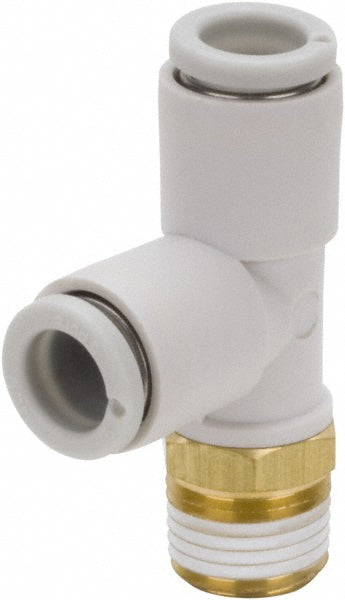 SMC Pneumatics KQ2Y04-02AS Push-to-Connect Push-to-Connect Fitting Run Tee, BSPT, 4.00 mm OD