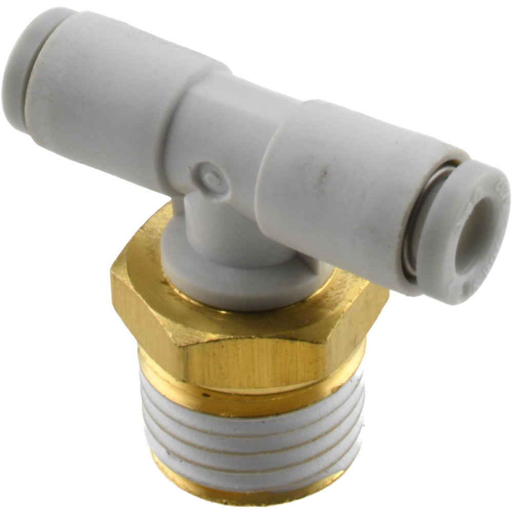 SMC Pneumatics KQ2T04-02AS Push-to-Connect Push-to-Connect Fitting Branch Tee, BSPT, 4.00 mm OD