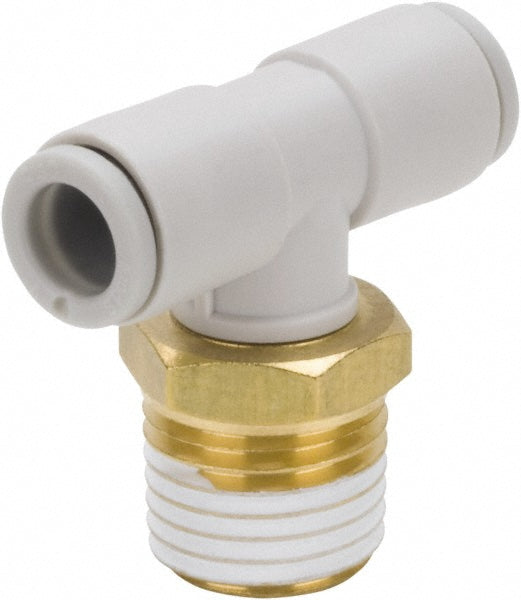 SMC Pneumatics KQ2T06-01AS Push-to-Connect Push-to-Connect Fitting Branch Tee, BSPT, 6.00 mm OD