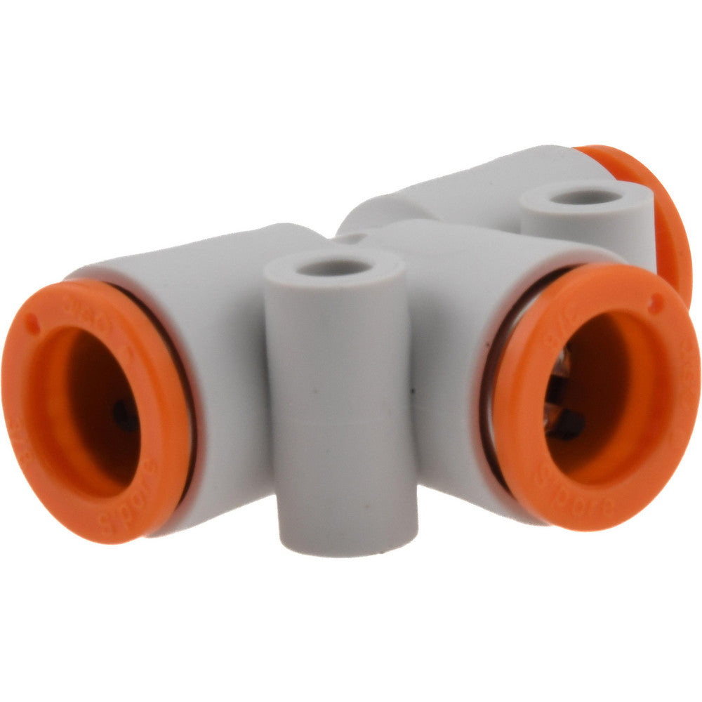 SMC Pneumatics KQ2T11-00A Push-to-Connect Push-to-Connect Fitting Tee, 3/8" OD