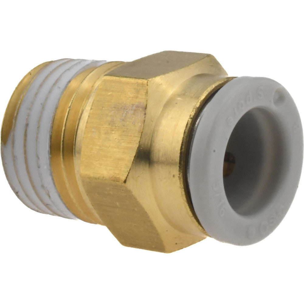 SMC Pneumatics KQ2H08-02AS Push-to-Connect Push-to-Connect Fitting Connector, BSPT, 8.00 mm OD