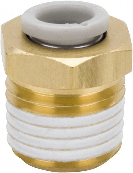 SMC Pneumatics KQ2H08-01AS Push-to-Connect Push-to-Connect Fitting Connector, BSPT, 8.00 mm OD