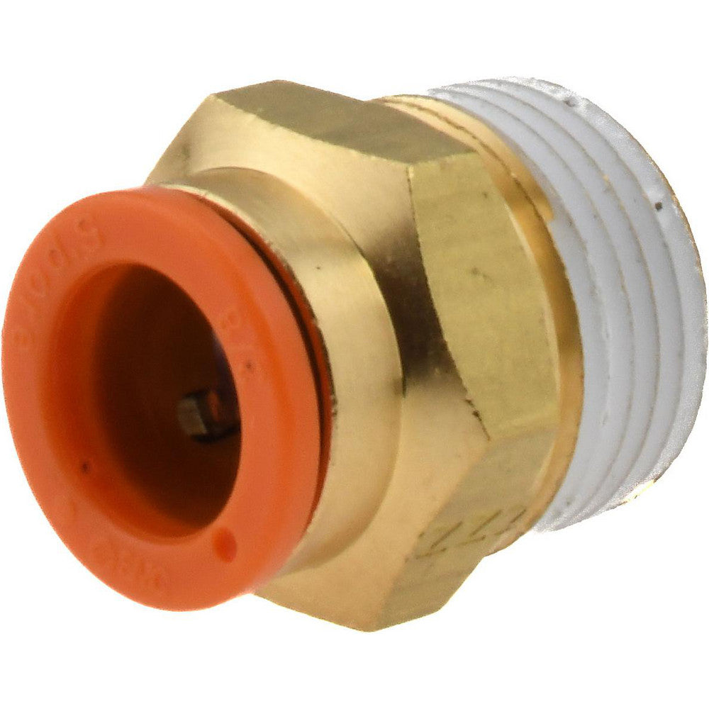 SMC Pneumatics KQ2H11-36AS Push-to-Connect Push-to-Connect Fitting Connector, NPT, 3/8" OD