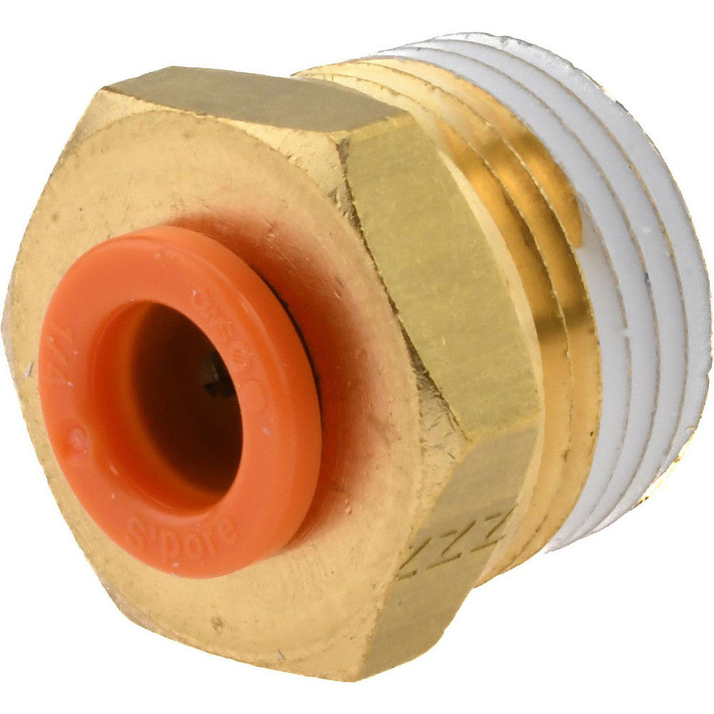SMC Pneumatics KQ2H07-36AS Push-to-Connect Push-to-Connect Fitting Connector, NPT, 1/4" OD