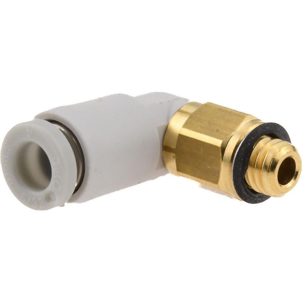 SMC Pneumatics KQ2L04-M5A Push-to-Connect Push-to-Connect Fitting Elbow, M5x0.8 Thread, 4.00 mm OD