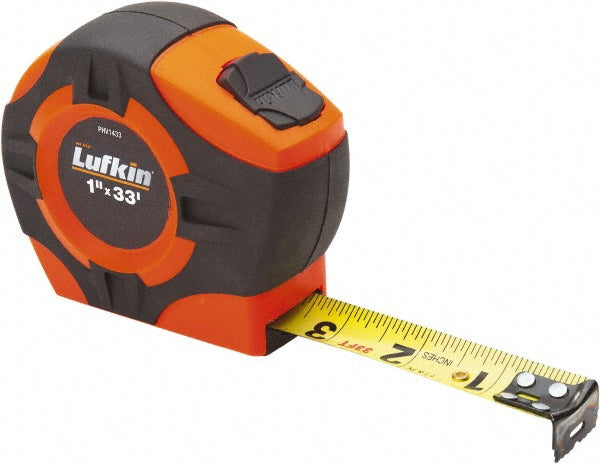 Lufkin PHV1433N Tape Measure 33' Long, 1" Width, Yellow Blade