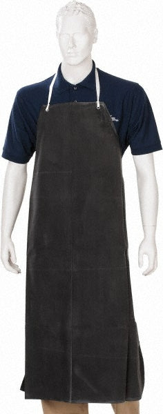 PIP 200-12501 Chemical Resistant Bib Apron Chemical-Resistant, 35 x 45", 45" OAL, Black