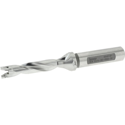 Iscar 3202443 Replaceable-Tip Drill 0.374 to 0.39" Dia, 1.87" Max Depth, 1/2" Weldon Flat Shank