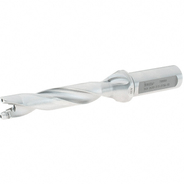 Iscar 3202301 Replaceable-Tip Drill 0.63 to 0.665" Dia, 3.27" Max Depth, 3/4" Flatted Shank