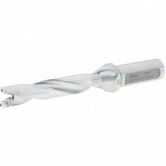 Iscar 3202301 Replaceable-Tip Drill 0.63 to 0.665" Dia, 3.27" Max Depth, 3/4" Flatted Shank