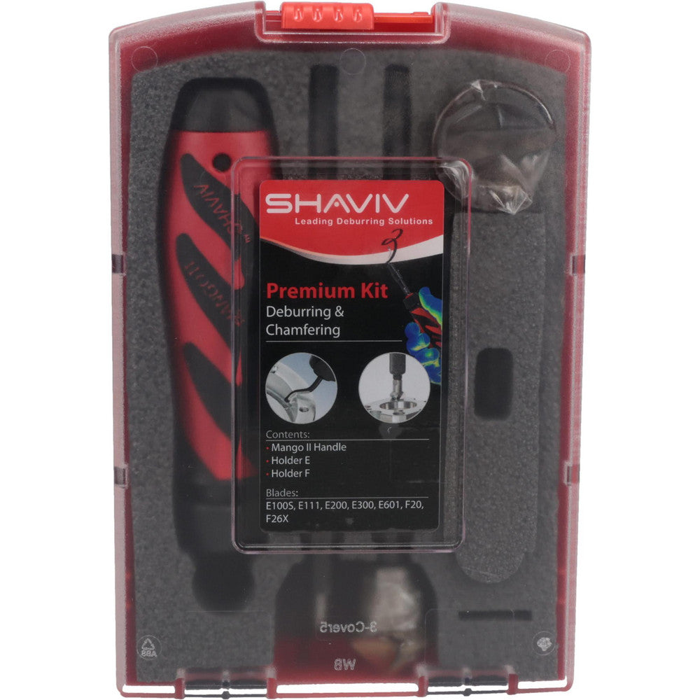 Shaviv 154-00033 Hand Deburring Tool Set 11 Pc, Deburring & Chamfering & High Speed Steel