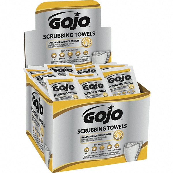GOJO 6380-04 GOJO Scrubbing Towels, 80 Count Individually Wrapped Wipes in a Counter Display